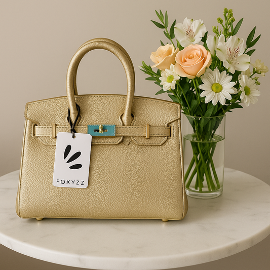 FLB-012    FOXYZZ Luxe Gold Handbag
