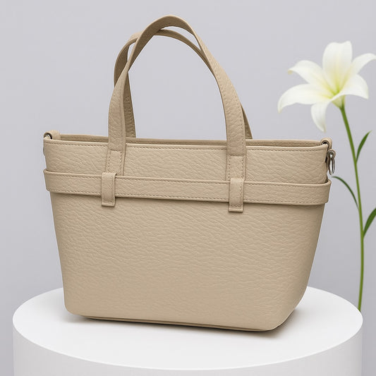 FBL-011  Foxyzz Pearl Charm Beige Tote